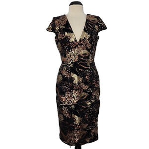 WOMEN's Formal/Cocktail Sheath Dress Sequin Embellished V-Neck M/L